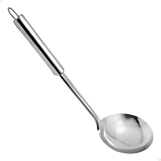 Imagem de Concha De Inox Para Caldos Sopas e Feijão 32cm Utensílio