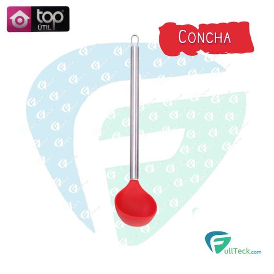Imagem de Concha De Silicone Com Cabo De Aço Inox 30cm Cozinha