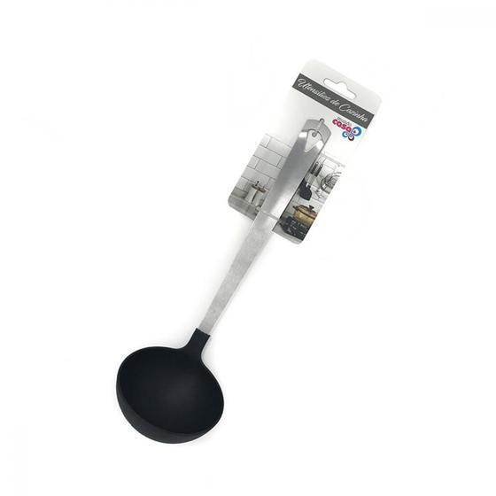 Imagem de Concha grande de plástico com cabo de metal