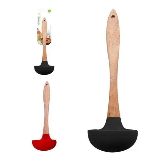 Imagem de Concha Silicone Cabo Madeira28 Cm - art house