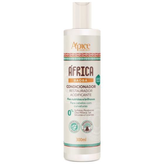 Imagem de Condicionador África Baobá Apse Restaurador Acidificante Vegano Cacheados Crespos Ondulados 300ml