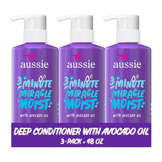 Imagem de Condicionador Aussie 3 Minute Miracle Moist, pacote x3 de 480 ml