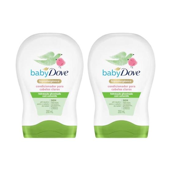 Imagem de Condicionador Dove Baby 200Ml Hidra Enriquecida Claros - 2Un