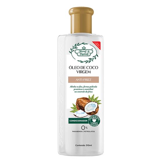 Imagem de Condicionador Flores & Vegetais Anti Frizz 310ml Óleo de Coco