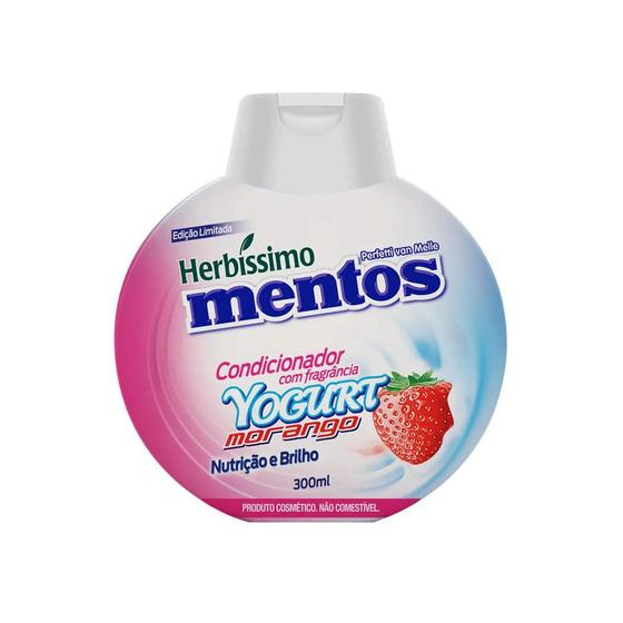 Imagem de Condicionador Herbíssimo Mentos Yogurt Morango p/ Todos os Tipos de cabelos 300ml