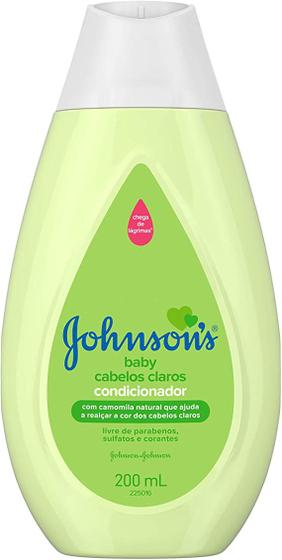 Condicionador Infantil Bebê Criança Cabelos Claros, Johnson's, 200 ml, Verde - JOHNSONS Imagem de Condicionador Infantil Bebê Criança Cabelos Claros, Johnson's, 200 ml, Verde