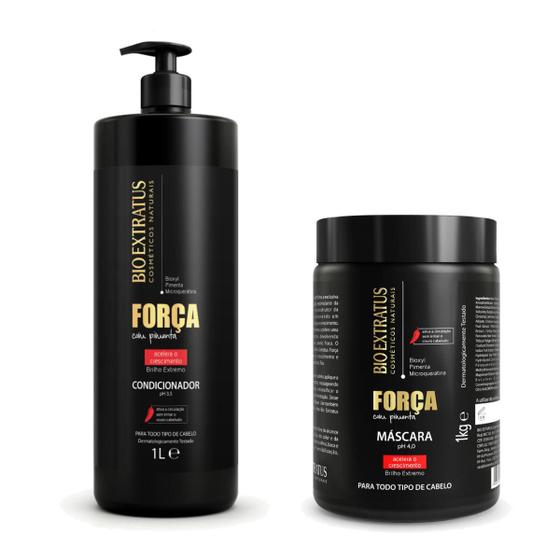 Imagem de Condicionador + Mascara 1l Força Com Pimenta Bio Extatus