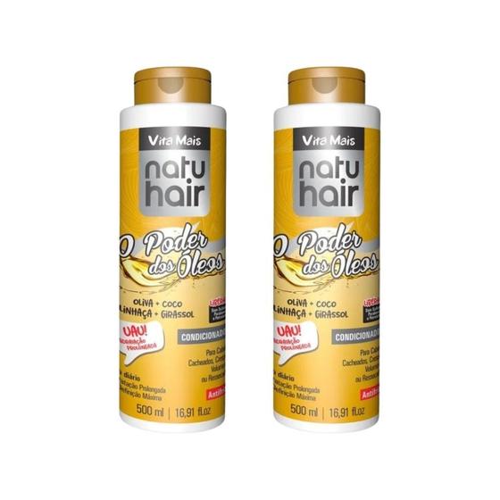 Imagem de Condicionador Natuhair 500Ml O Poder Dos Oleos - Kit Com 2Un
