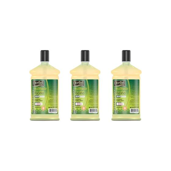 Imagem de Condicionador Ouribel 1000Ml Oleo De Ricino - Kit C/3Un