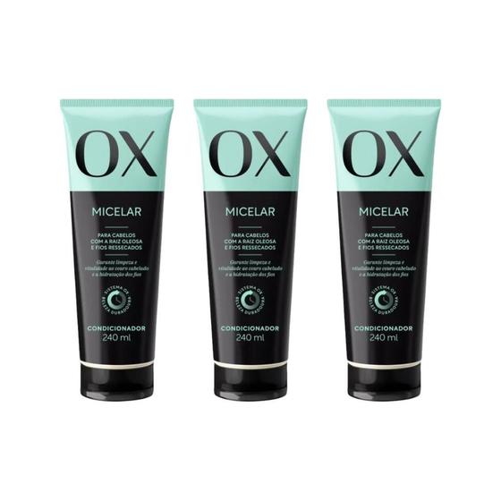 Imagem de Condicionador Ox 240Ml Micelar - Kit Com 3Un