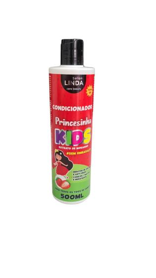 Imagem de Condicionador Princesinha Kids Redutor Volume Morango 500ml - Sallon Linda