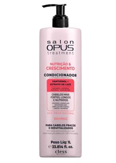 Imagem de Condicionador Salon Opus Cless 1 Litro Nutrição Crescimento Hidratação e Fortalecimento para Cabelos