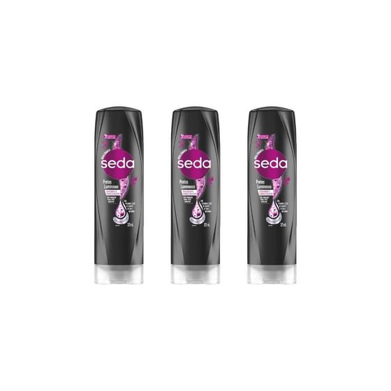 Imagem de Condicionador Seda 325Ml Pretos Luminosos-Kit C/3Un