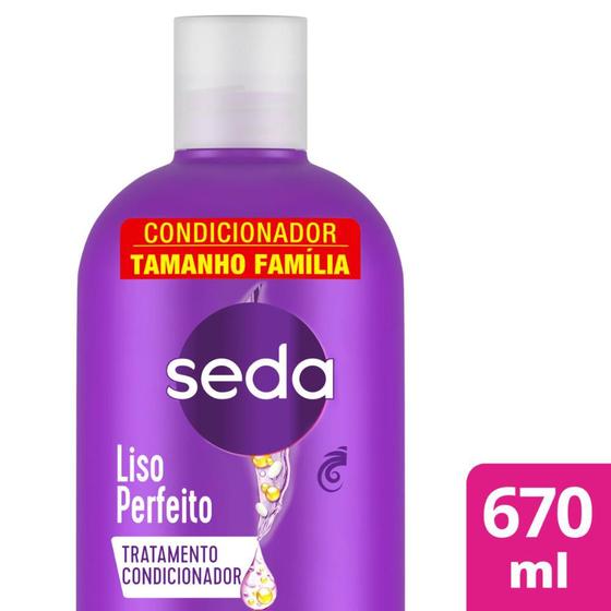 Condicionador Seda Tratamento Cocriações Liso Perfeito 670ml Tamanho Família Menor preço em Condicionador Seda Tratamento Cocriações Liso Perfeito 670ml Tamanho Família