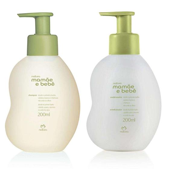 Imagem de Condicionador + Shampoo Natura Mamãe Bebê Cabelos Macios