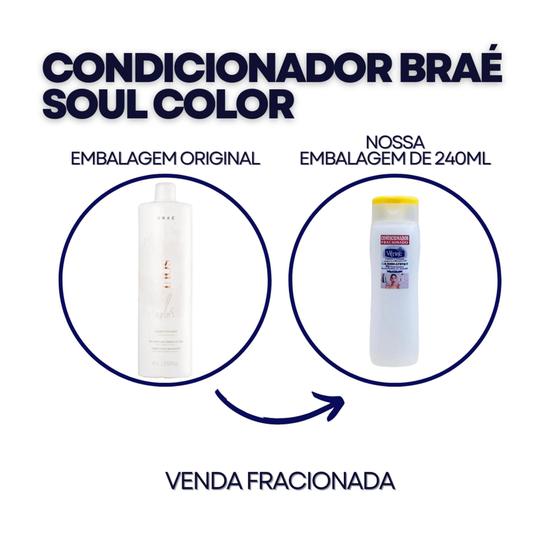 Imagem de Condicionador Soul Color Braé Fracionado 240ml - Condicionador pós coloração Antidesbotamento