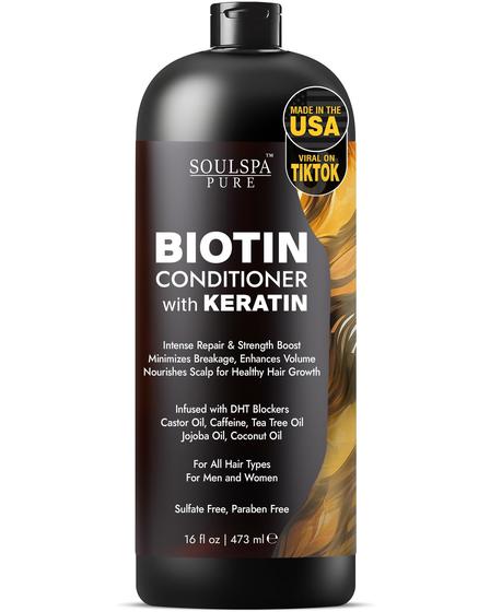 Imagem de Condicionador SOULSPA PURE Biotina com Queratina 473ml para homens e mulheres