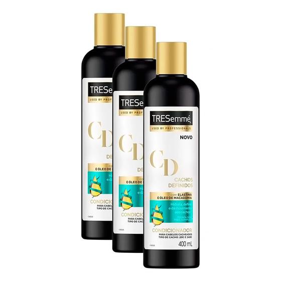 Condicionador TRESemmé Cachos Definidos com 400ml Kit com três unidades Menor preço em Condicionador TRESemmé Cachos Definidos com 400ml Kit com três unidades