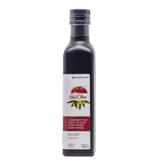 Imagem de Condimento de azeite de oliva extra virgem com tomate - RED OLIVE - Folhas de Oliva - 250ml