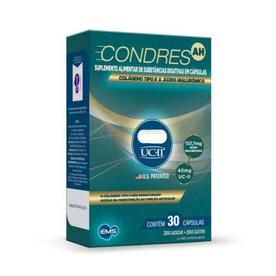 Condres Ah 30 Cápsulas Colágeno Tipo + Ácido Hialurônico Menor preço em Condres Ah 30 Cápsulas Colágeno Tipo + Ácido Hialurônico