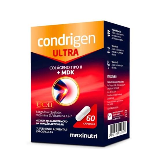 Condrigen Ultra MDK (Colágeno tipo II - UCII + MDK) 60 Cápsulas - MaxiNutri - 4149 Menor preço em Condrigen Ultra MDK (Colágeno tipo II - UCII + MDK) 60 Cápsulas - MaxiNutri - 4149