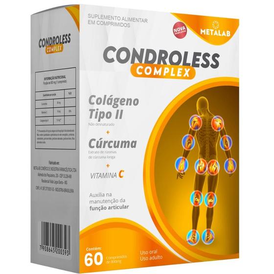 Imagem de Condroless complex curcuma e colágeno tipo 2 60 comprimidos