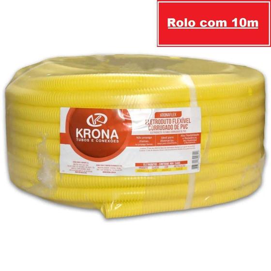 Imagem de Conduíte Corrugado 1 Polegada 32mm 10 Metros Amarelo Krona