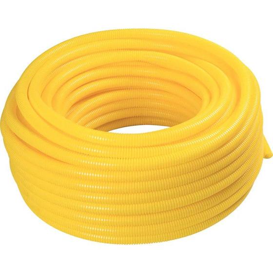 Imagem de Conduíte Corrugado Amarelo PVC 1/2" 50m para Parede 2142 COFLEX