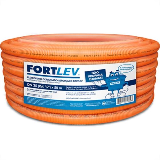 Imagem de Conduite Corrugado Laranja Fortlev 3/4 Rl50