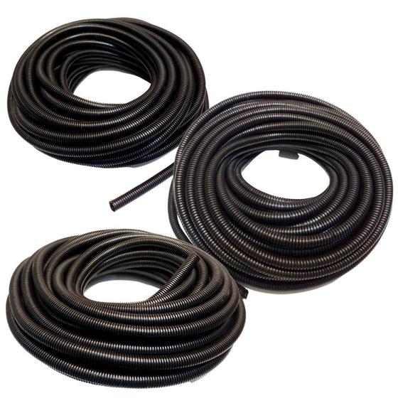 Conduite Corrugado Preto 4,5mm 10mm 13mm Rolo 20 Metros Cada Com Corte ...