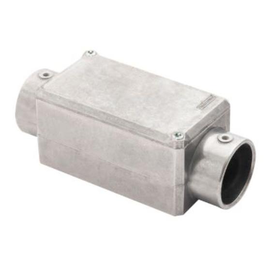 Imagem de Condulete Fixo 1.1/4" Tramontina Tipo C com Rosca BSP com Tampa e com Pintura Eletrostatica