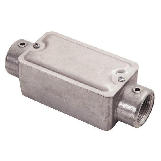 Imagem de Condulete Fixo 1/2" Tipo C Tramontina Com Rosca Bsp E Com Tampa Estampada Tramontina