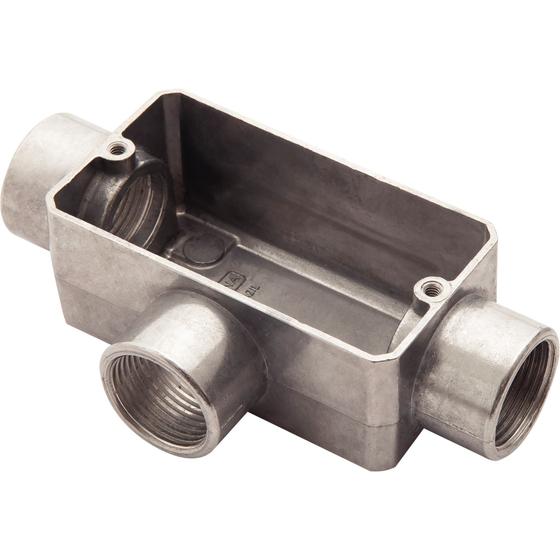 Imagem de Condulete fixo 1/2" tipo "T" - sem tampa / rosca BSP / sem pintura