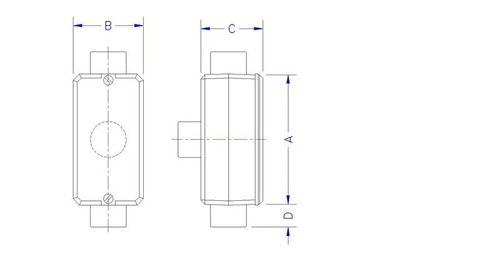 Imagem de Condulete fixo 1/2 tipo TB s/tampa rosca BSP c/pint 56108001