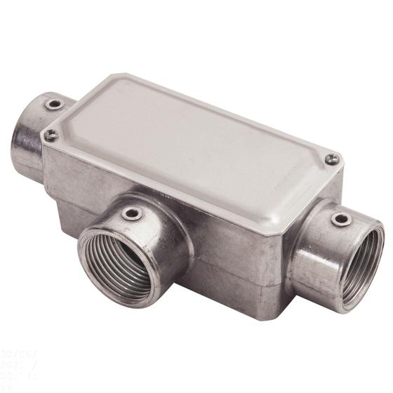 Imagem de Condulete fixo 1" tipo "T" - com tampa / rosca BSP / sem pintura
