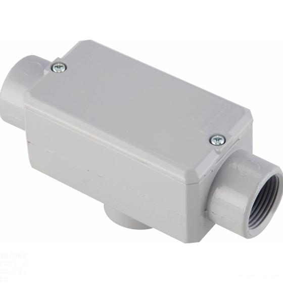 Imagem de Condulete fixo 1" tipo "TB" - com tampa / rosca BSP / com pintura eletrostática a pó