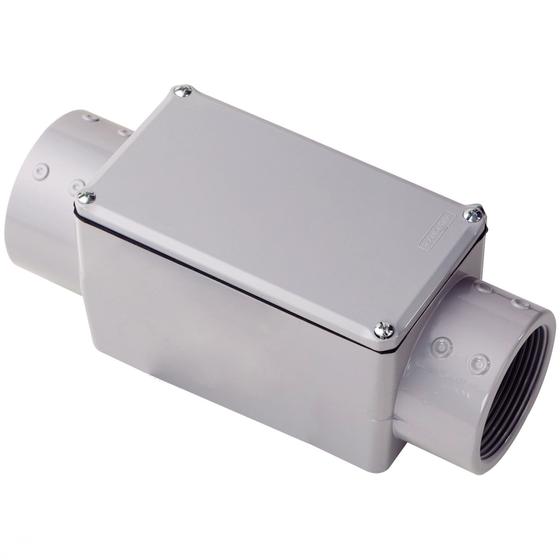 Imagem de Condulete fixo 2.1/2" tipo "C" - com tampa / rosca NPT / com pintura eletrostática a pó