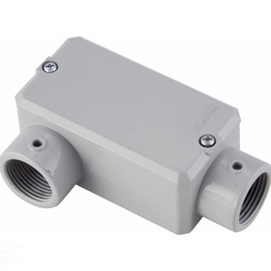 Imagem de Condulete fixo tipo "LR" 1.1/2" Tramontina com tampa / com rosca / com pintura