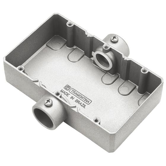 Imagem de Condulete triplo 3/4" tipo "CT" - sem tampa / sem rosca / com pintura eletrostática a pó