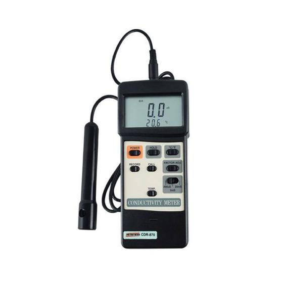 Imagem de Condutivímetro Digital Medidor Ec Faixa 0 A 20Ms Rs-232 Usb Sensor Cdr-870 Portátil Instrutherm Com Estojo