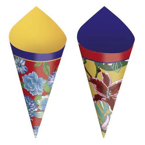 Imagem de Cone Decorativo Para Festa Junina Composê - Cromus 24 Unidades - Rizzo Embalagens