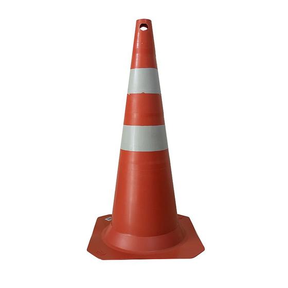 Imagem de Cone FIT Laranja e Branco 75cm Plastcor