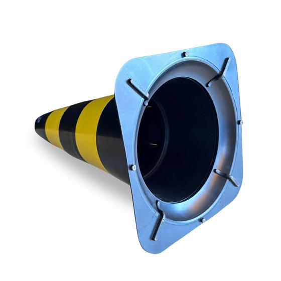Imagem de Cone preto e amarelo - 50cm - plt plastcor