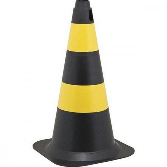 Imagem de Cone Sinalizacao 50Cm Preto/Amarelo