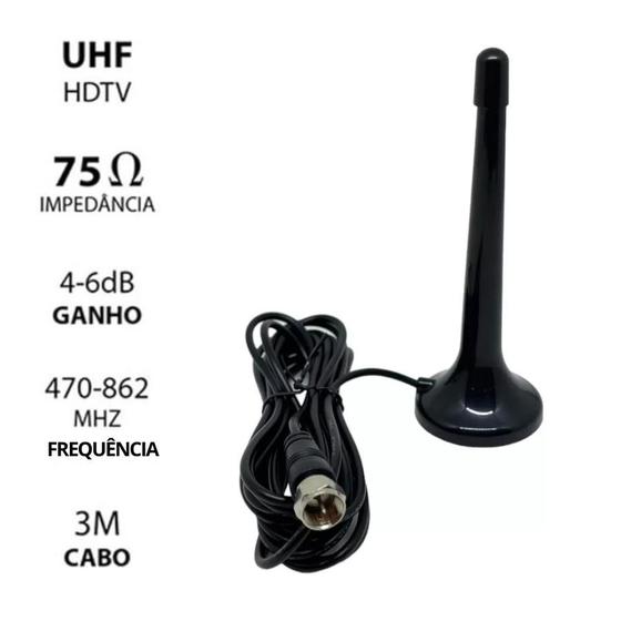 Conecte-se com a Antena Interna TV Digital Tomate UHF HDTV - MR Imagem de Conecte-se com a Antena Interna TV Digital Tomate UHF HDTV