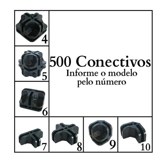 Imagem de Conectivo Conector Para Balcão De Vidro E Aramado 500 Un