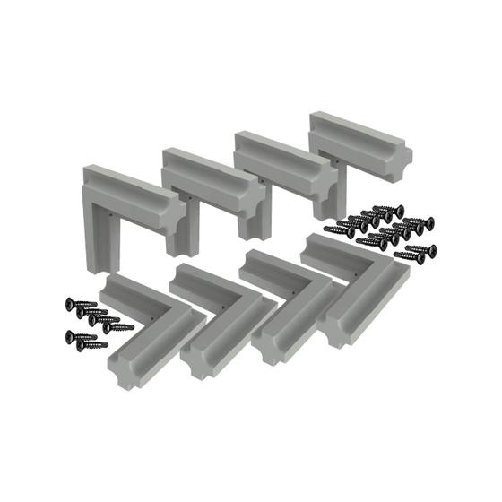 Imagem de Conector 45º Graus Para O Perfil Link Com Parafuso Preto 8 Unidades Rometal