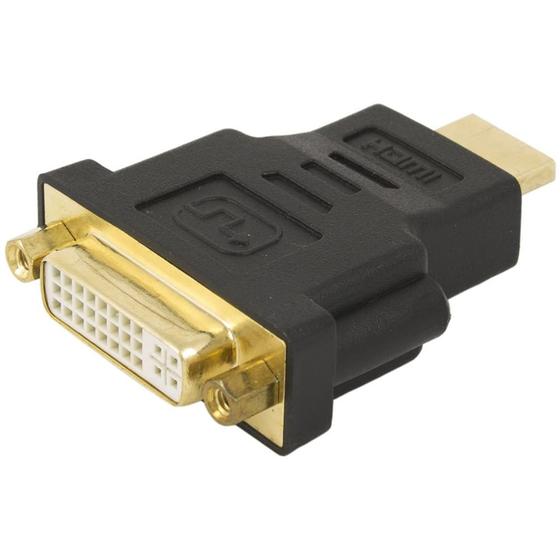 Imagem de Conector Adaptador Hdmi Macho X Dvi-d Fêmea 24+5 Dourado