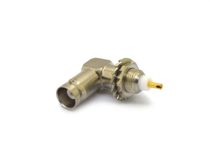 Imagem de Conector BNC 50 Ohms Fêmea Angular para Painel LF-6 - Gav 06 - KLC