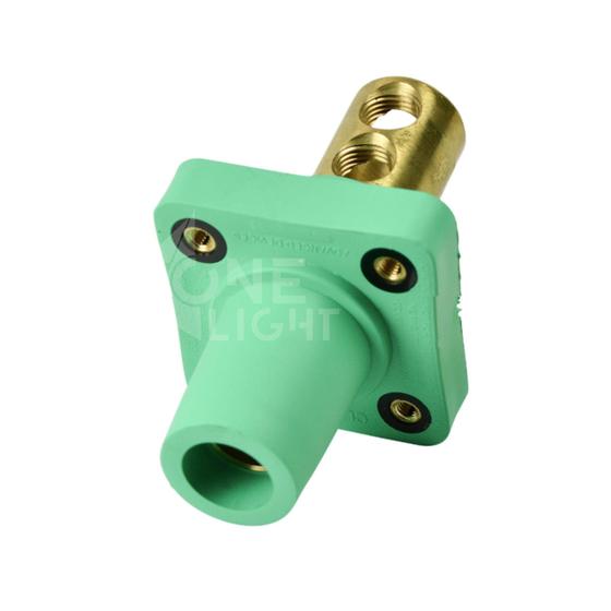 Imagem de Conector Cam Lock Femea Painel Verde 400A 600V